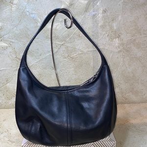 Coach Soho black leather hobo shoulder bag